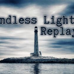 Endless Light Call of Cthulhu - A light house on a rocky island under a cloudy sky