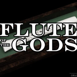 Flute of the Gods Call of Cthulhu title over flute